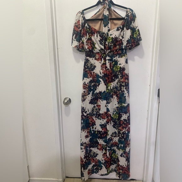 Bcbg Max Azria Kelley Off-the-Shoulder Halter Maxi Dress Sz 02 - Picture 3 of 9